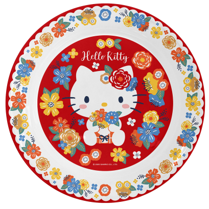 ถาดกลมพลาสติก Hello Kitty 25 CM